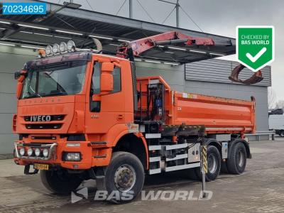 Iveco Trakker 410 6X6 NL-Truck 6x6 Big-Axle HMF Z-Crane EEV en vente par BAS World B.V.