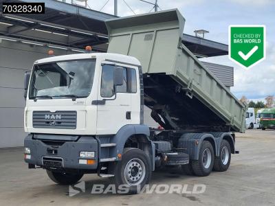 Man TGA 26.390 6X4 10m3 2-way tipper Steelsuspension Big-Axle Manual Euro 2 en vente par BAS World B.V.