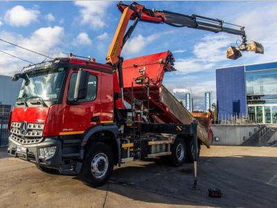 Mercedes-Benz AROCS 2640 BB+BIBENNE+PALFINGER 18T/m+3 EXT+RADIO+BAE HYDR en vente par Braem NV