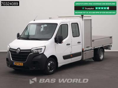 Renault Master 145PK Dubbel Cabine Open Laadbak met Kist Dubbellucht 3,5t Trekhaak LED Airco Cruise Zwaaila en vente par BAS World B.V.
