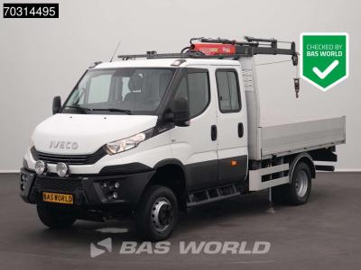 Iveco Daily 70C18 3.0L Automaat Kraanwagen Fassi Micro M20.A13 3,5t Trekhaak Dubbellucht Navi Airco Cruis en vente par BAS World B.V.
