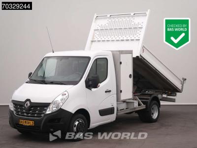 Renault Master 130PK Kipper met Kist Dubbellucht 3,5t Trekhaak Airco Cruise Euro6 Tipper Benne Kieper A/C T en vente par BAS World B.V.