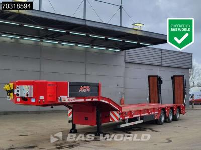 GVN Lowbed 3 axles NEW! Lift + Steering Axle Hydraulic Foldable Ramps en vente par BAS World B.V.