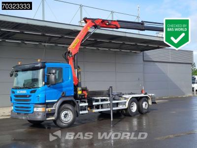 Scania P360 P 6X2 PK17.001 SLD Crane Hook Lift+Steering Axle Euro 6 en vente par BAS World B.V.