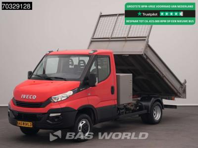 Iveco Daily 35C12 Kipper Dubbel Cabine 3,5t Trekhaak Airco Cruise Euro6 Tipper Benne Kieper Airco Trekhaa en vente par BAS World B.V.