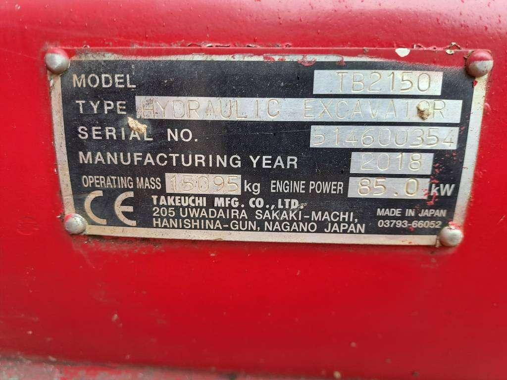 Takeuchi TB2150 Photo 11