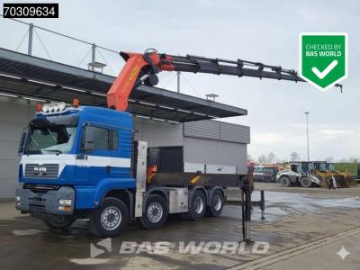 Man TGA 35.480 TGA 8X4 Palfinger PK85002 Kran Crane 2x Winch Sliding Fifth Wheel Big-Axle Euro 2 en vente par BAS World B.V.