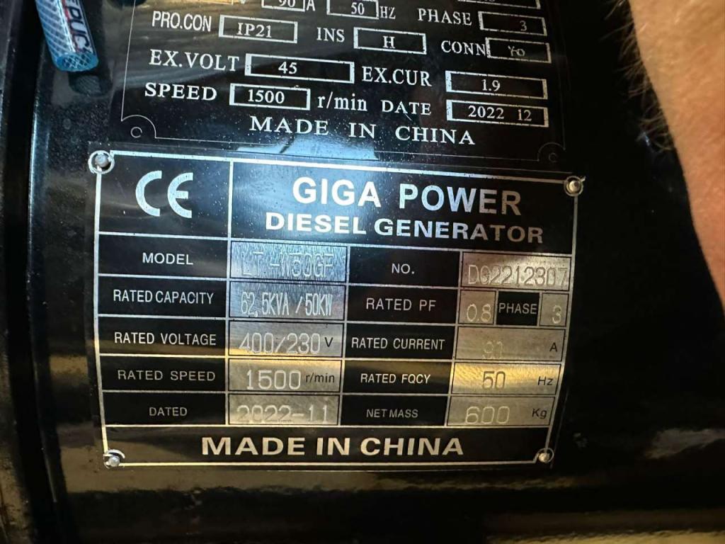 Giga Power LT-W50GF 62.5KVA open set Photo 14