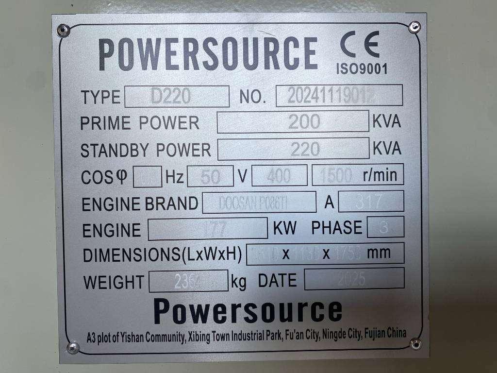 Hyundai P086TI - 220 kVA Generator - DPX-19852 Photo 6