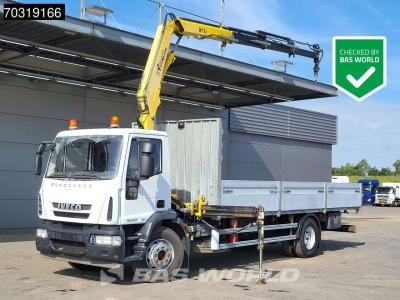 Iveco Eurocargo 160E220 4X2 HYVA V911 3S Crane Kran 750cm box Manual Euro 5 en vente par BAS World B.V.