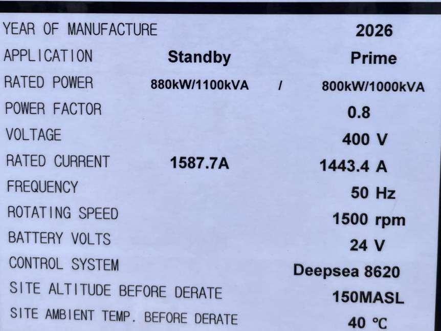 Cummins KTA38-G5 - 1100 kVA Generator - DPX-18815 Photo 6