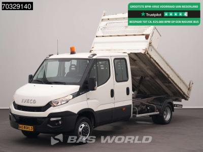 Iveco Daily 35C17 3.0L Kipper Dubbel Cabine Dubbellucht 3,5t Trekhaak Cruise Euro6 Tipper Benne Kieper Tr en vente par BAS World B.V.