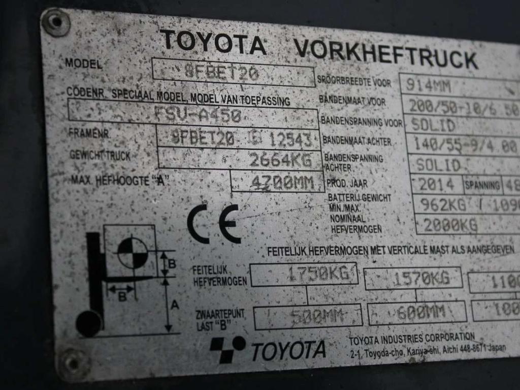 Toyota 8FBE20 Photo 16