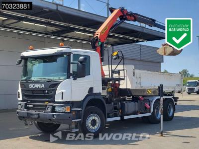 Scania P360 6X4 Palfinger  PK16001K Crane + 10m3 2-way tipper Big-Axle Euro 6 en vente par BAS World B.V.