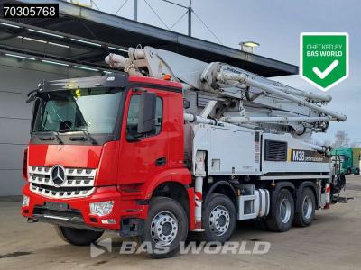 Mercedes Arocs 3240 8X4 38mtr Putzmeister BSF 38-5 16 H pump Steel suspension Big-Axle Euro 6 en vente par BAS World B.V.