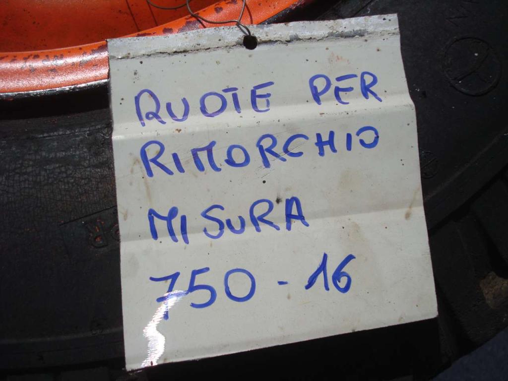 RUOTE PER RIMORCHIO MISURA 750-16 Photo 3