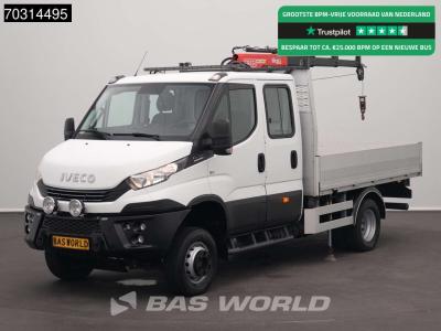 Iveco Daily 70C18 3.0L Automaat Kraanwagen Fassi Micro M20.A13 3,5t Trekhaak Dubbellucht Navi Airco Cruis en vente par BAS World B.V.