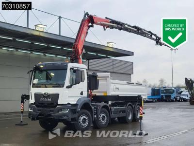Man TGS 35.440 8X4 NEW! FASSI F365RA.2.26 E-Dynamic Crane + Jib 5m3 KH 3-way tipper en vente par BAS World B.V.