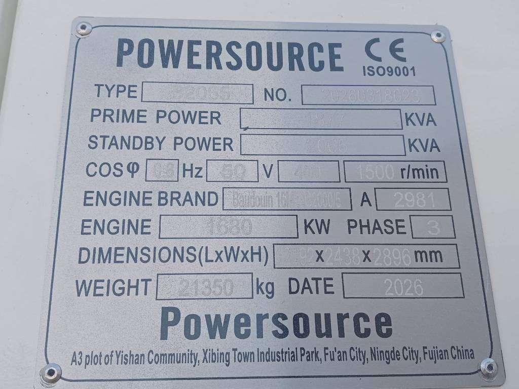 Baudouin 16M33G2000/5 - 2065 kVA generator - DPX-19886 Photo 6