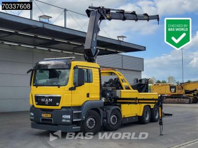 Man TGS 41.480 8X4 Miller Industries Vulcan V100 Recovery truck HIAB 322EP-4 HIDUO Crane Winch Euro 5 en vente par BAS World B.V.