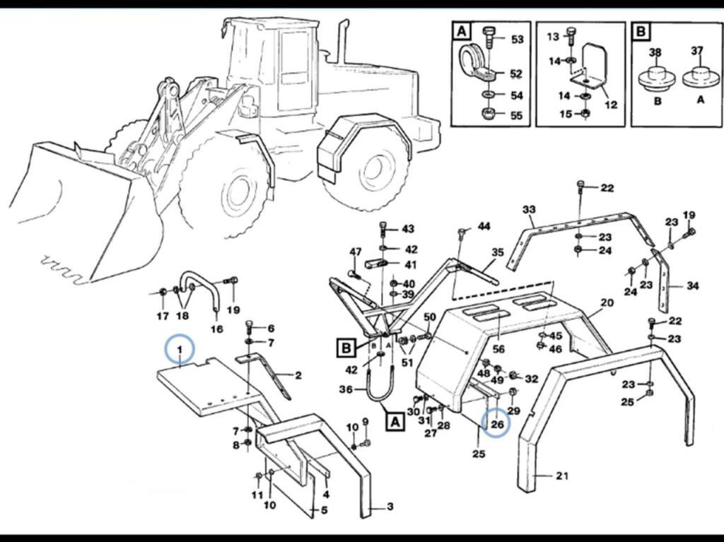 Volvo Front and rear mudguards for Volvo L120C and L120D. Photo 5