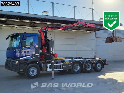 Renault C 480 8X4 Palfinger Q170Z95TR Kran Crane 20 tons hooklift Lift+steering Axle en vente par BAS World B.V.