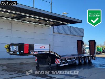 GVN LOWBED 4 axles NEW! Lifting Axle + 2x Steering Axle Hydraulic Ramps en vente par BAS World B.V.