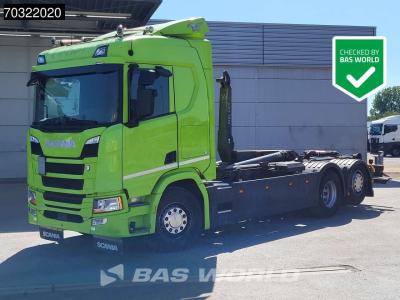 Scania R450 6X2 Meiller RS 21 70 containersystem Lift+steering axle Automatic Retarder Euro 6 en vente par BAS World B.V.