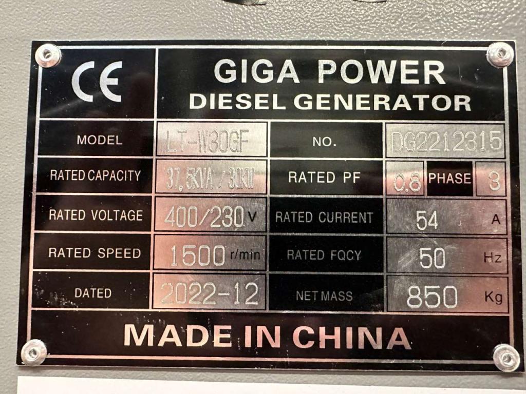 Giga Power LT-W30GF 37.5KVA closed box Photo 8