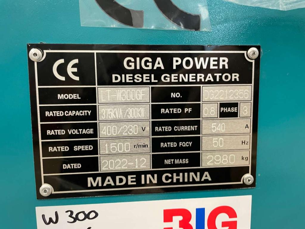 Giga Power LT-W300GF 375KVA silent set Photo 13