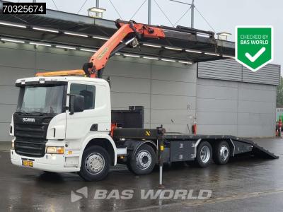 Scania P340 P 8X2 NL-truck Palfinger PK18001 EH Crane Winch Ramps Lift+Steering axle Euro 4 en vente par BAS World B.V.