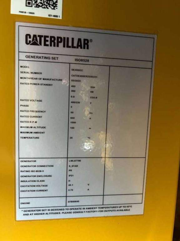 Caterpillar DE450GC - 450 kVA Stand-by Generator - DPX-18219 Photo 6