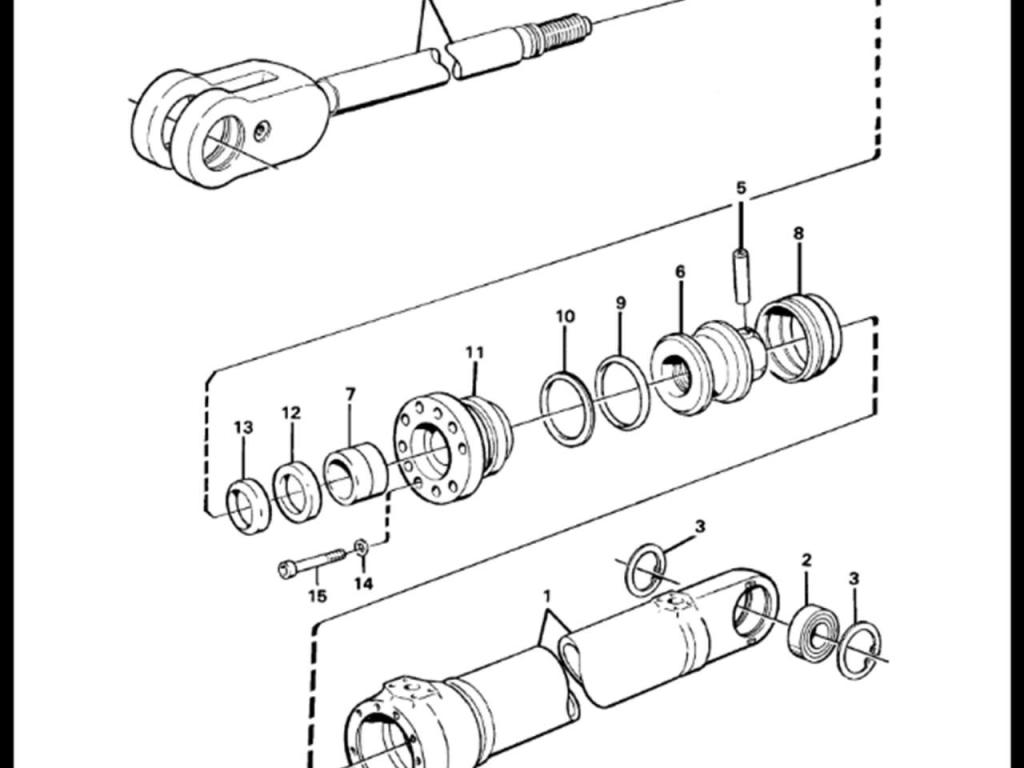 Volvo Steering hydraulic cylinde for Volvo L120D, L120C Photo 2